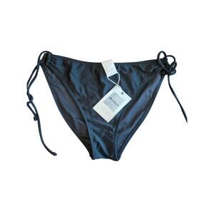Annbon Black bikini low rise bottom with side ties size XL